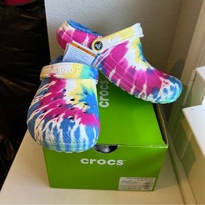 Crocs Classic Lined Tie-Dye Clog Unisex Powder Blue/Multi